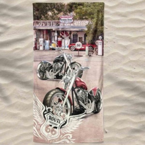 Toalla de playa de microfibra para motocicleta Harley Davidson, 180 x 100 cm