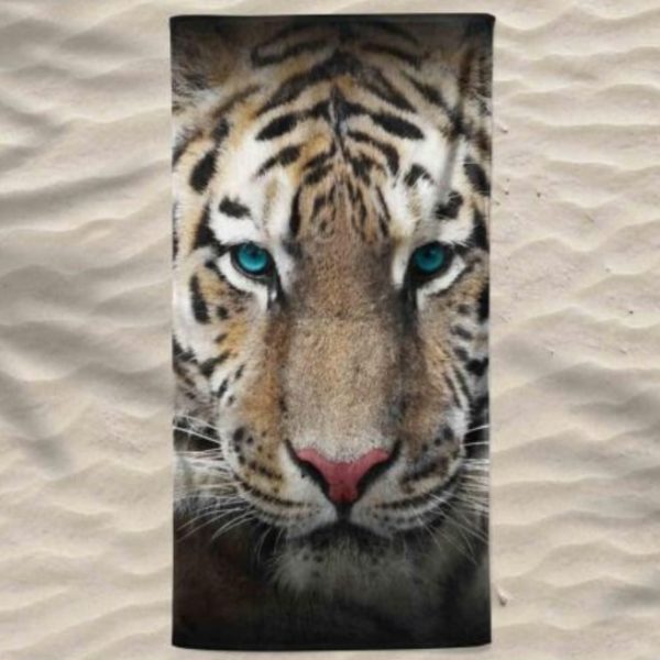 Toalla de Playa Microfibra Tigre 180 x 100 cm