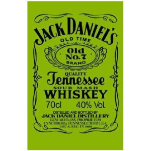 Toalla de playa Jack Daniels Microfibra Verde Fluo-Negro 180 x 100 cm