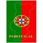 Toalla de Playa Microfibra Bandera + Mapa de Portugal 180 x 100 cm