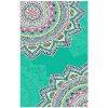 Toalla de Playa Microfibra Mandala Cian 180 x 100 cm