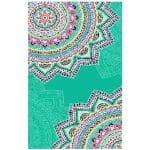 Toalla de Playa Microfibra Mandala Cian 180 x 100 cm