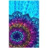 Toalla de playa de microfibra con mandalas de colores, 180 x 100 cm