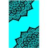 Toalla de Playa de Microfibra Dos Mandalas Azul Fluorescente 180 x 100 cm