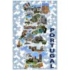 Toalla de Playa Microfibra Losas Mapa Portugal 180 x 100 cm