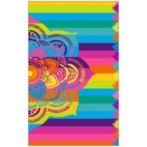 Toalla de Playa Microfibra Mandala con Rayas 180 x 100 cm