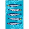 Toalla de Playa Microfibra Sardinas de Losas 180 x 100 cm