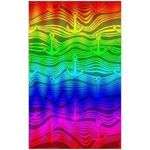 Toalla de Playa Microfibra Anclas Coloridas 180 x 100 cm