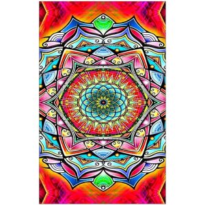 Toalla de Playa Microfibra Mandala Multicolor 180 x 100 cm