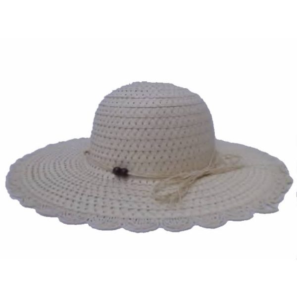 Pamela Liso de Mujer con Volantes y Abalorios Beige
