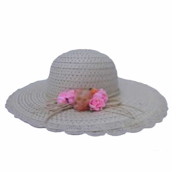 Pamela de Mujer con Puntas y Flores Blanca