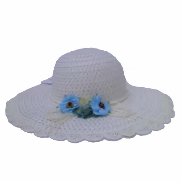 Pamela de Mujer con Puntas y Flores Blanca