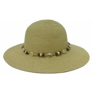 Pamela de Mujer Liso con Caracoles de Mar Beige
