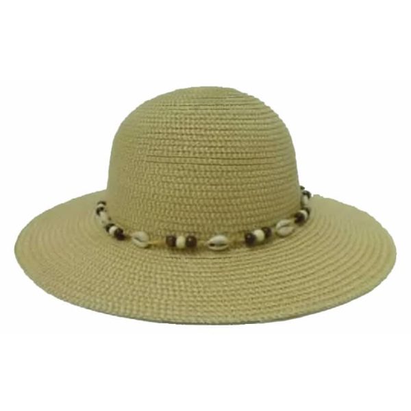 Pamela de Mujer Liso con Caracoles de Mar Beige