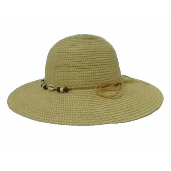 Pamela de Mujer Liso con Caracoles de Mar Beige
