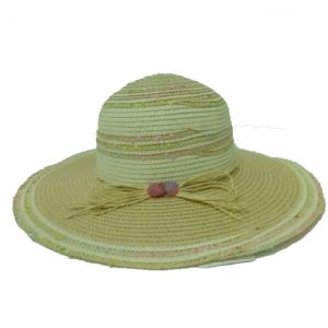 Pamela de Mujer con Rayas Salteadas Beige