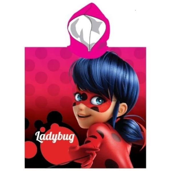 Poncho de Playa para Niños de Poliéster LadyBug 55 x 55 cm - Delantera