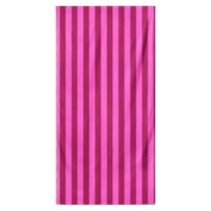 Toalla de Playa Microfibra a Rayas - Rosa Oscuro y Rosa Claro