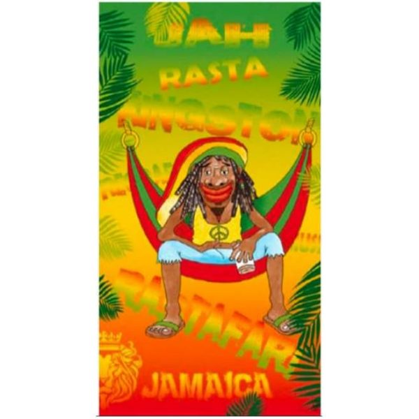 Toalla de Playa Microfibra Jamaica Rastafari 180 x 100 cm