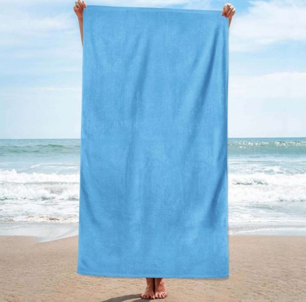 Toalla de playa de algodón turquesa