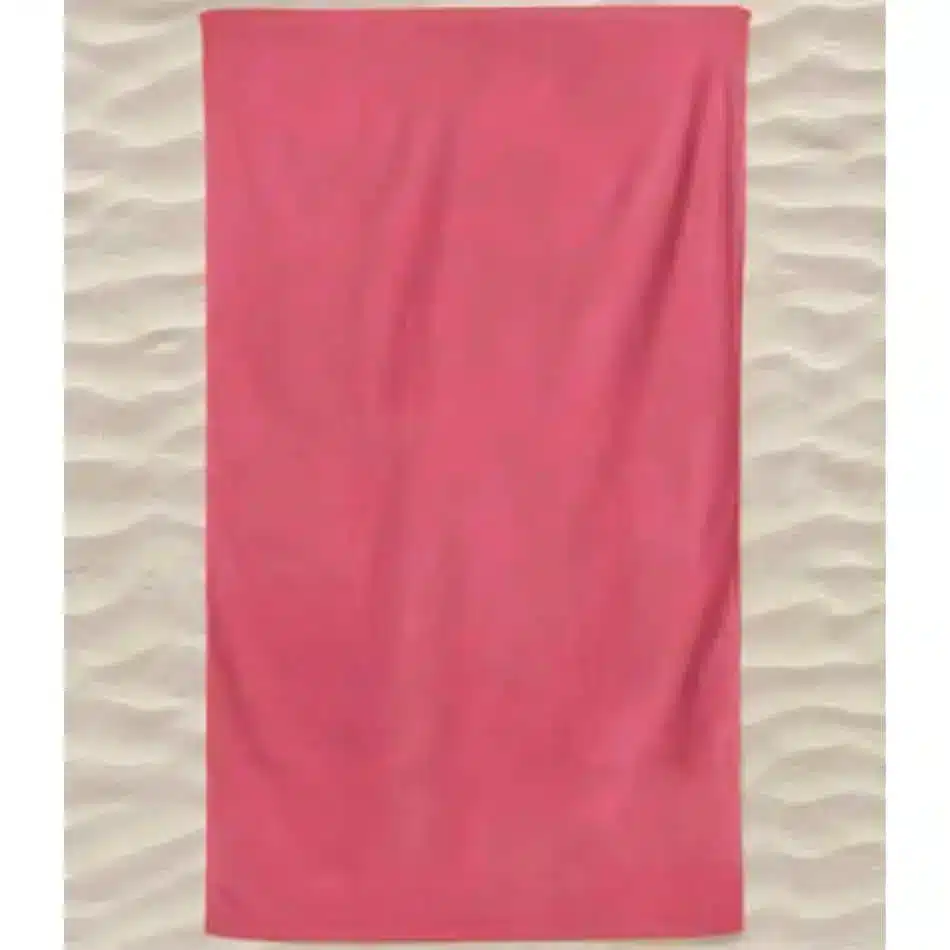 Toalha de Praia Algodão Lisa 180 x 100 cm Rosa