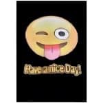 Toalla de playa Smile de microfibra "Que tengas un buen día" 180 x 100 cm