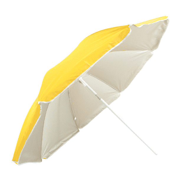 Sombrilla Poliéster Protección UV 1,76 m Amarilla