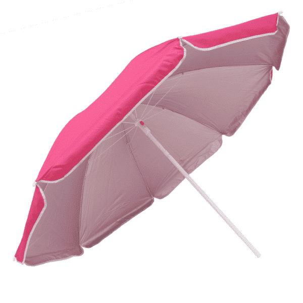 Sombrilla Poliéster Protección UV 1,76 m Rosa