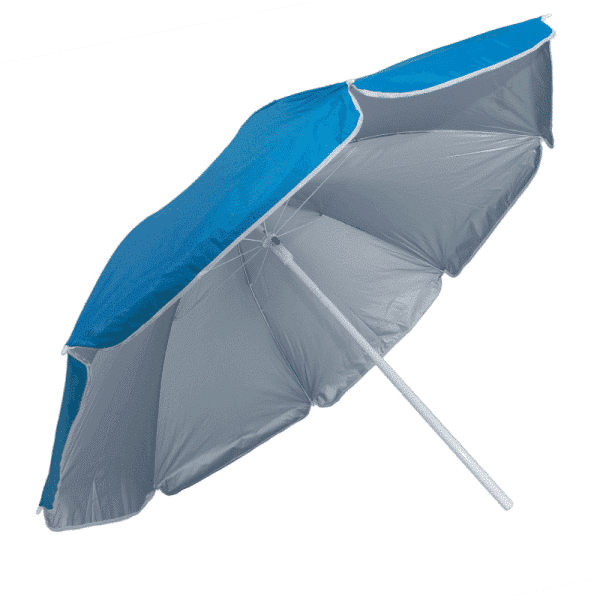 Sombrilla Poliéster Protección UV 1,76 m Azul Claro