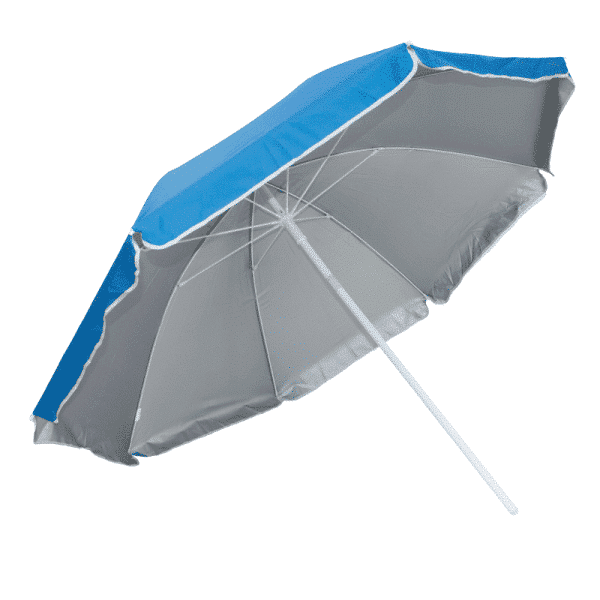 Sombrilla Poliéster Protección UV 1,76 m Resistente Azul Claro