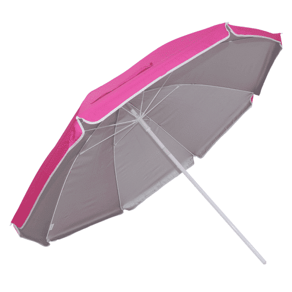 Sombrilla Poliéster Protección UV 1,76 m Resistente Rosa
