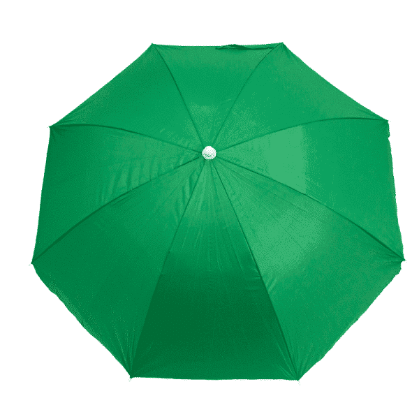 Sombrilla Poliéster Protección UV 1,76 m Verde Oscuro
