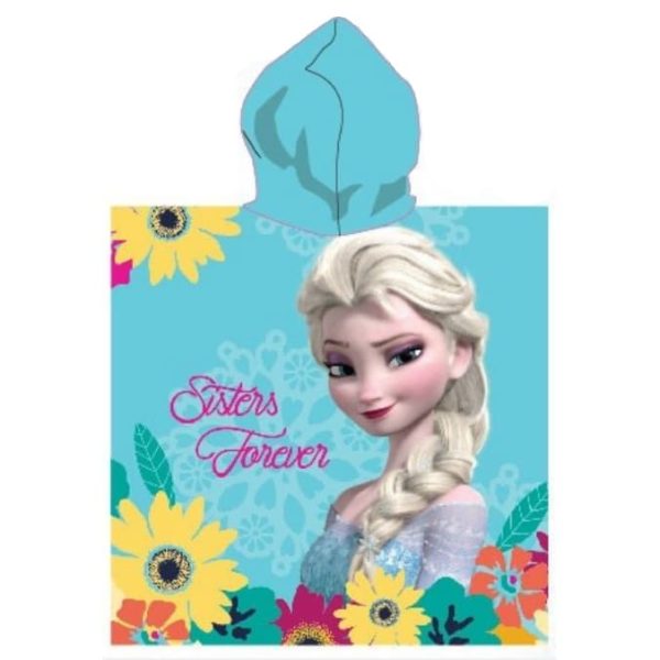 Poncho de Playa para Niños de Poliéster Frozen 55 x 55 cm - Parte de Atrás