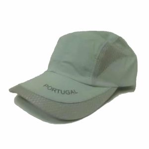 Gorra de Nylon Portugal en Letras Pequeñas Laterales Gris Claro