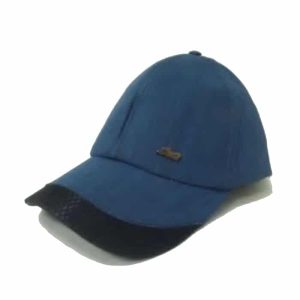 Gorra de Tela con Placa Deportiva Azul