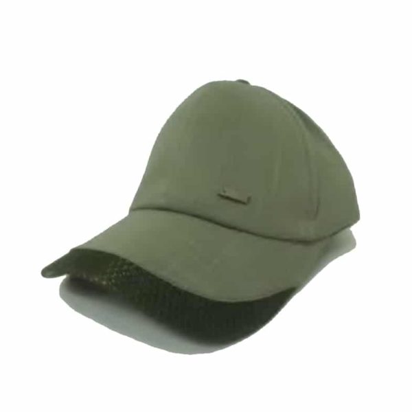 Gorra de Tela con Placa Deportiva Verde