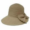 Sombrero de Mujer de Paja Fina con Lazo en la Corona Rosa
