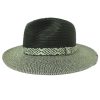 Sombrero Unisex de Paja Fina con Cinta de Rombos Negro