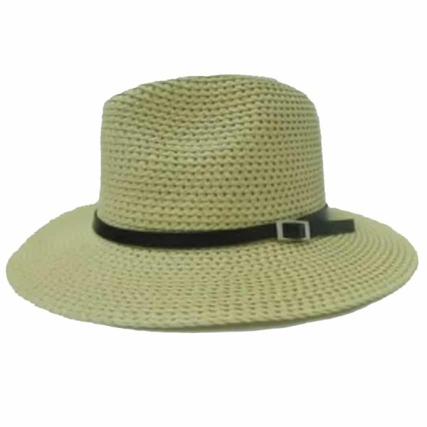 Sombrero Unisex de Paja Fina Encaje Beige