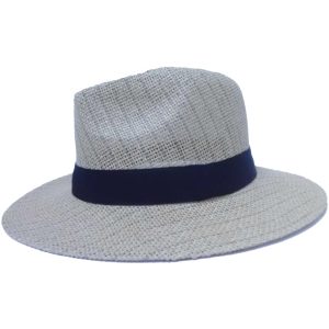 Sombrero de Hombre con Ala Derecha y Cinta Negra