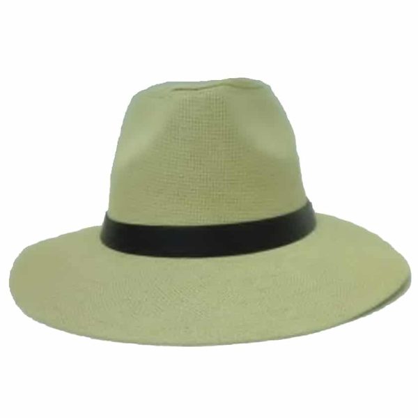 Sombrero de Hombre de Ala Recta y Cinta de PVC Beige