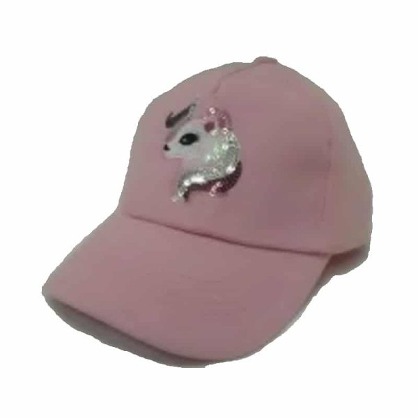 Boné de Niña con Unicornio Brillante Rosa