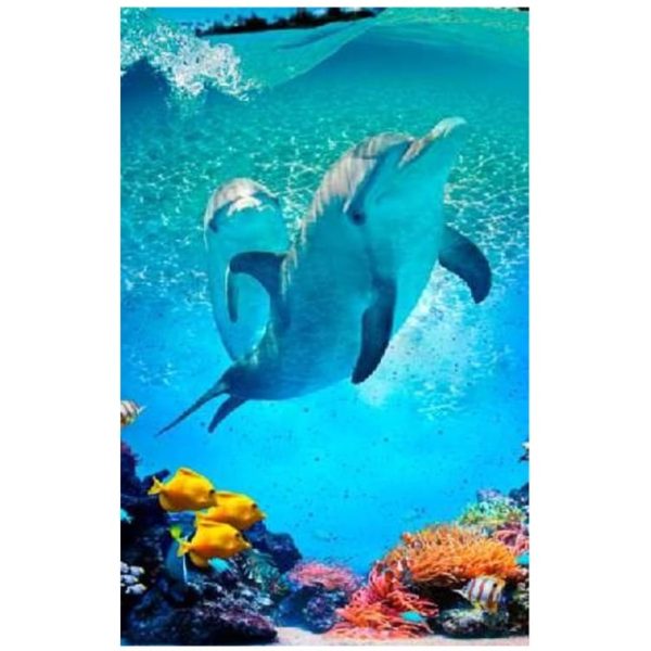 Toalla de Playa Microfibra Delfines 180 x 100 cm