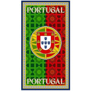 Toalla de playa de microfibra con mosaico de bandera de Portugal