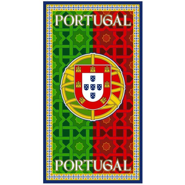 Toalla de playa de microfibra con mosaico de bandera de Portugal