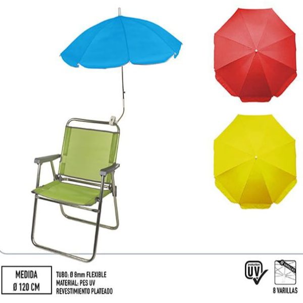 Sombrilla para Silla de Playa Aktive 120 cm diámetro