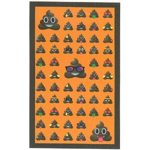 Toalla de Playa Microfibra Emoji Mierda 180 x 100 cm