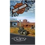 Toalla de Playa Microfibra Harley Davidson en la Ruta 66 180 x 100 cm