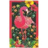 Toalla de Playa Microfibra Flamenco y Flores 180 x 100 cm
