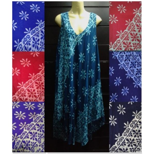Vestido Babula Floral con Fondo de Colores